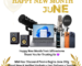 Happy New Month banner from idfinestores announcing upcoming mid-year discount promo on Samsung phones, gadgets, laptops, and music studio equipment in Nigeria