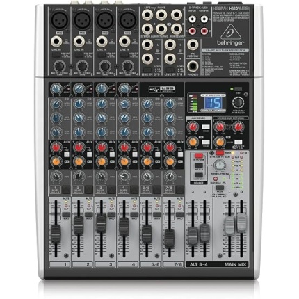 Behringer XENYX X1204USB 12-input audio mixer with USB interface and digital effects