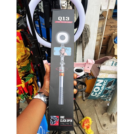 Q13 Smart Tracking Tripod with two LED fill lights and automatic face tracking
