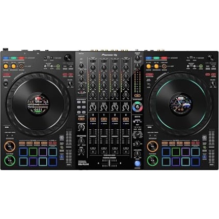 Pioneer DJ DDJ-FLX10 black 4-channel professional DJ controller with jog displays and performance pads