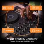 Pioneer DJ DDJ-FLX4 black 2-channel DJ controller with jog wheels and performance pads