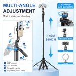 C17 AI face tracking quadpod tripod with extendable stand and wireless remote