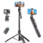 K29 ultra-long 2.15-metre selfie stick tripod with adjustable phone holder and Bluetooth remote